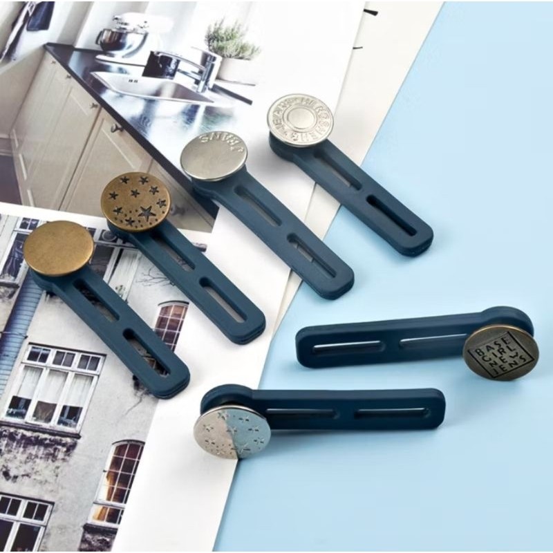 1PCS Kancing Celana Jeans Panjang Adjustable Double Extender Aksesoris Tambahan Pembesar Manset Pakaian A087 - Gambar 3
