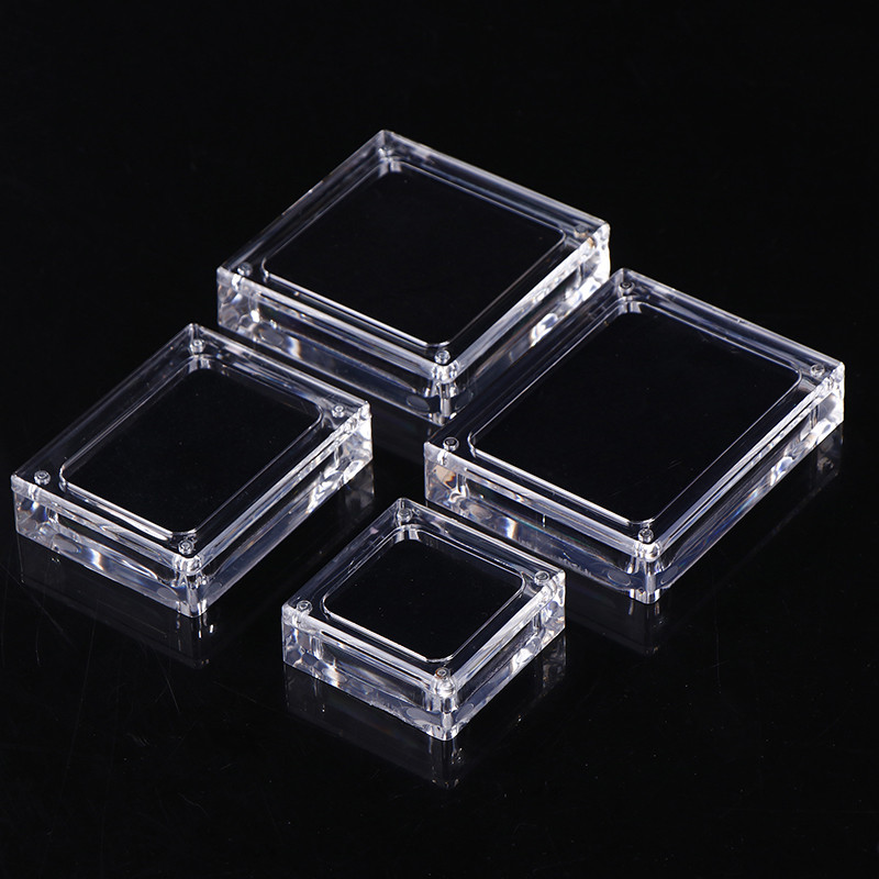 [XFDZ] Acrylic Glass Top Gem Box Gemstone Diamond Display Stand Holder ...
