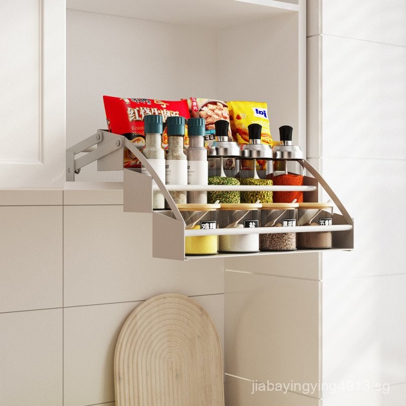 Kitchen Cabinet Wall Cupboard Drop-down Storage Rack Lifting Basket ...