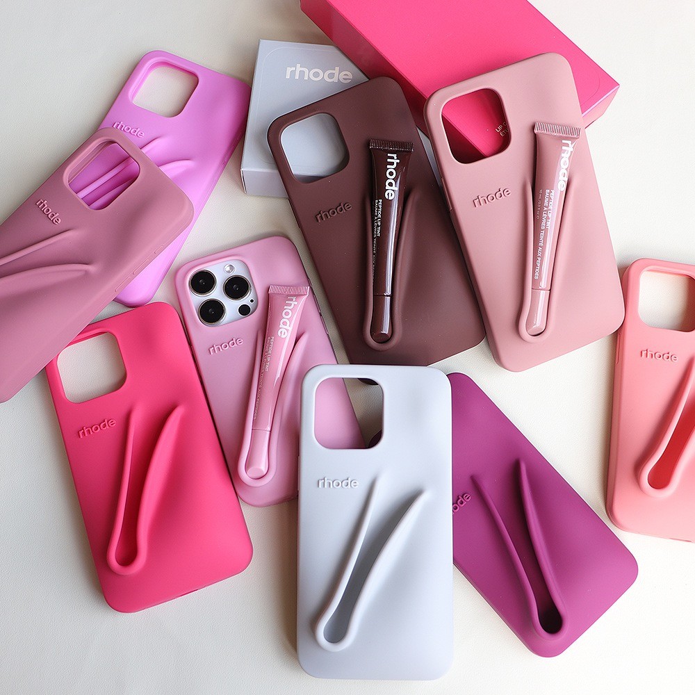 With Logo) rhode Lipstick Soft Silicone Phone Case For iPhone 16