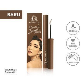 Madame Gie Beauty Shape Browcara Brow Mascara - MakeUp Mascara Alis / Merah Jingga Official - Gambar 4