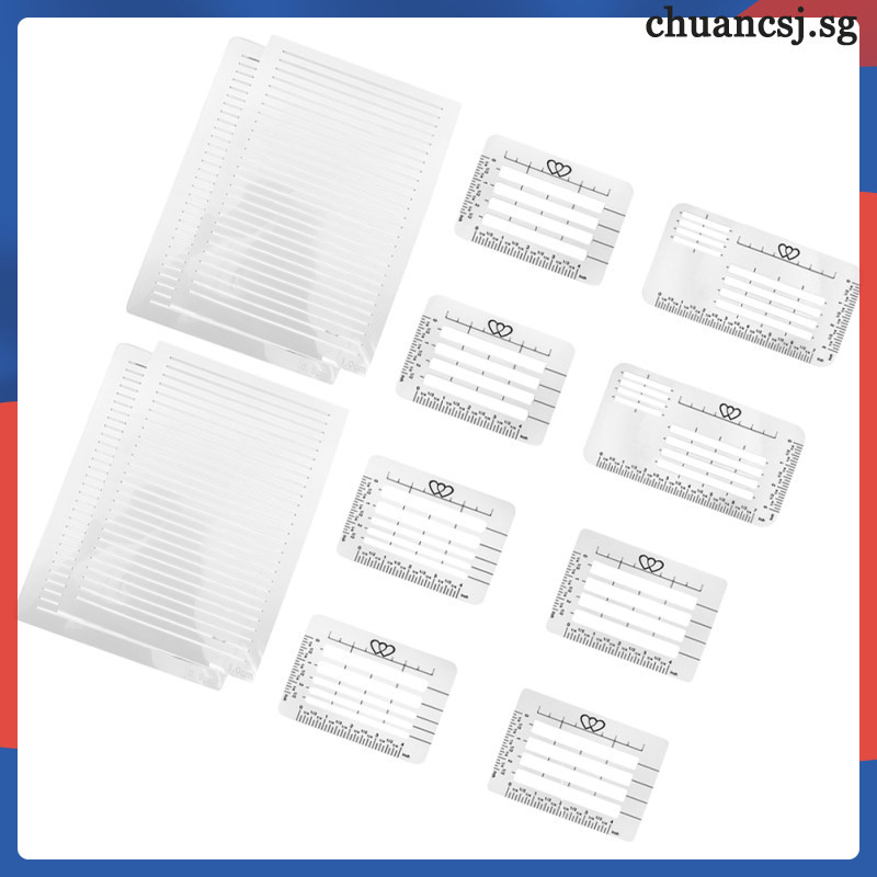Letter Format Template 12 Pcs Envelope Multi-functional Line Ruler ...