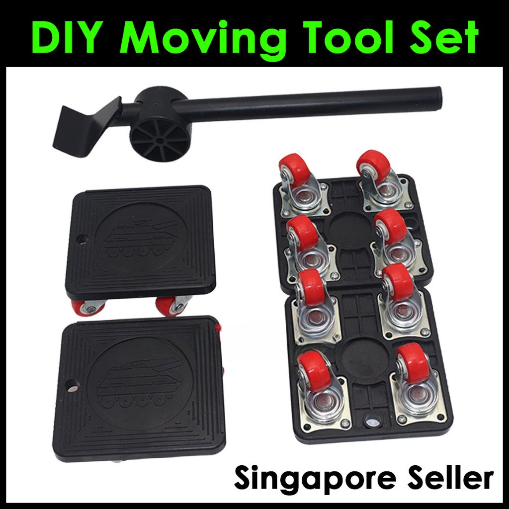 ️Portable DIY Moving Tool Set️ 360° Roller Wheel Mover Transport ...