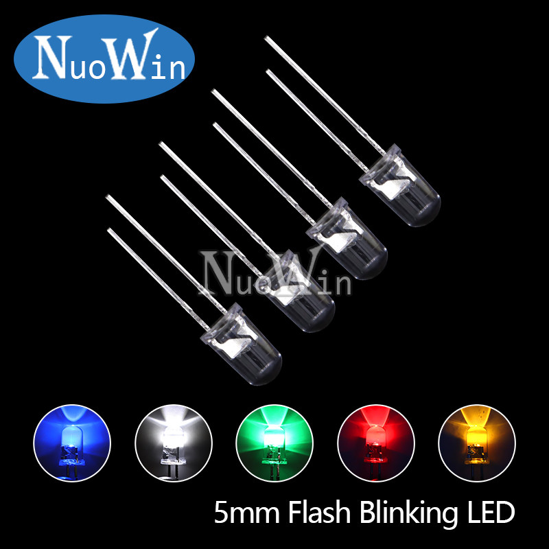 50pcs 5mm White Green Red Blue Yellow Light-Emitting-Diode Automatic ...