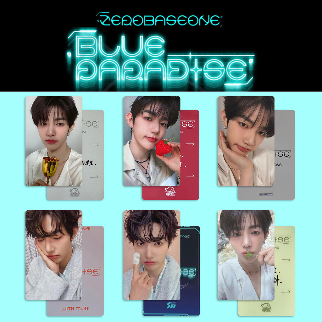 GW SALE!) ジャンハオ 直筆 BLUE PARADISE 3-9pcs ZB1 STAR RIVER BLUE PARADISE Lomo Cards Zhang Hao WITHMUU