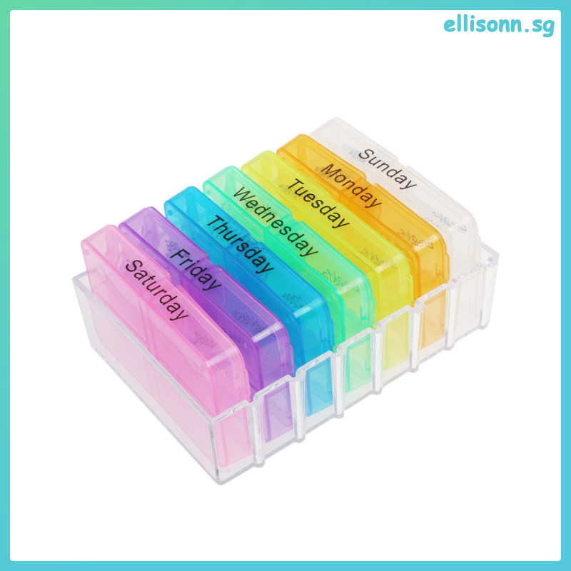 Medication Tracker and Reminder Stackable Organizer 7 Day Storage ...