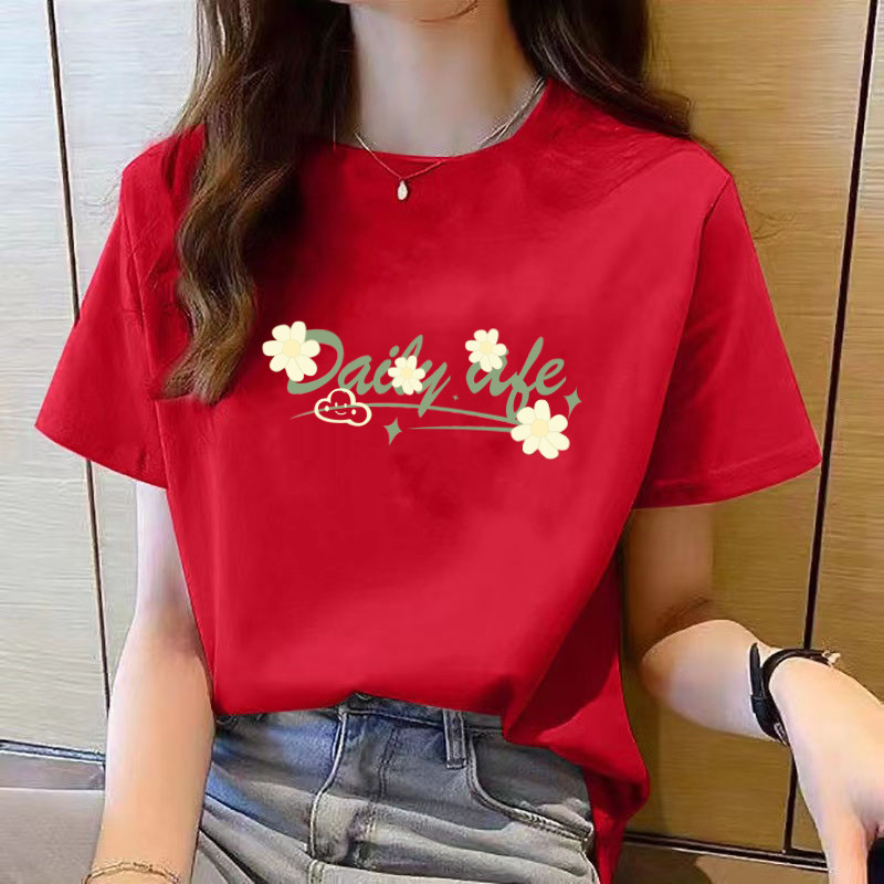大碼女裝上衣新款 t shirts for women t shirt Short Sleeve Summer New ladies t ...