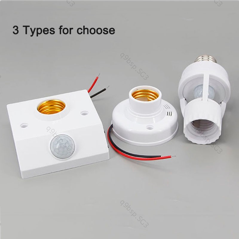 3 types motion sensor AC 110V-240V E27 Base socket Sound or PIR Motion ...