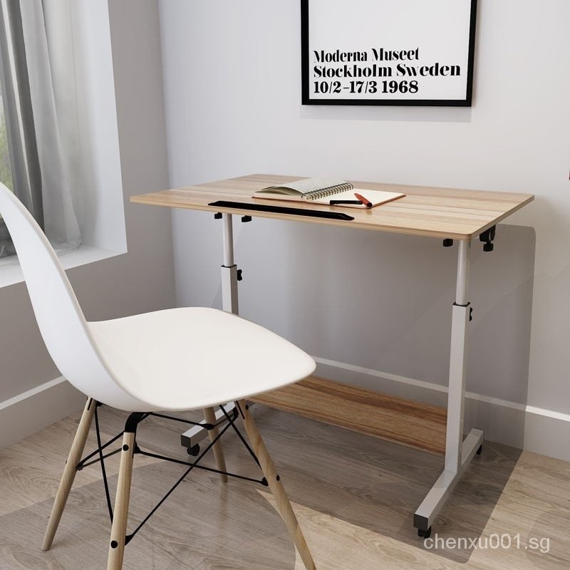Laptop study desk Computer Table-Movable with Wheels Bedside Sofa Side ...