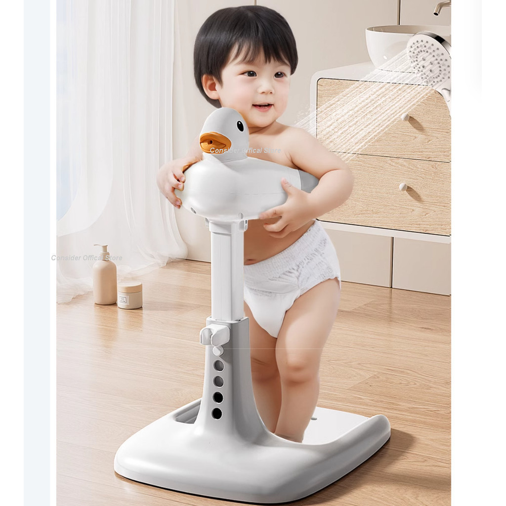 thumbnail interactive-video image 1 of Baby Shower Stand With Adjustable Height - Bath Support For Infants 6-36 Months 1 of 6