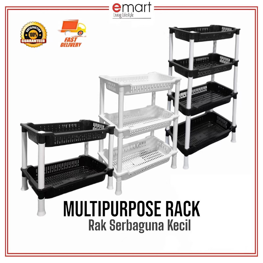 2Tier, 3Tier, 4Tier Multipurpose Rack, Small Rack, Rak Serbaguna Kecil ...