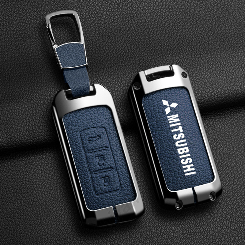 Zinc Alloy Goatskin Genuine Leather Buttons Protection Car Key Case ...