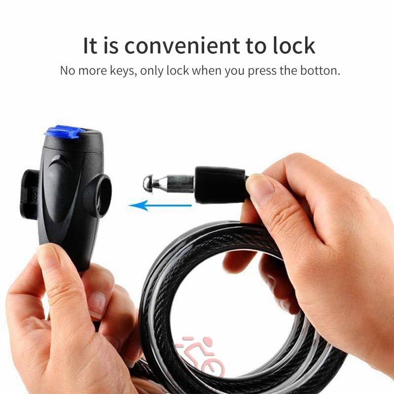 Bicycle Lock Bike Security Locker Anti-Theft Locks Locker Kunci ...
