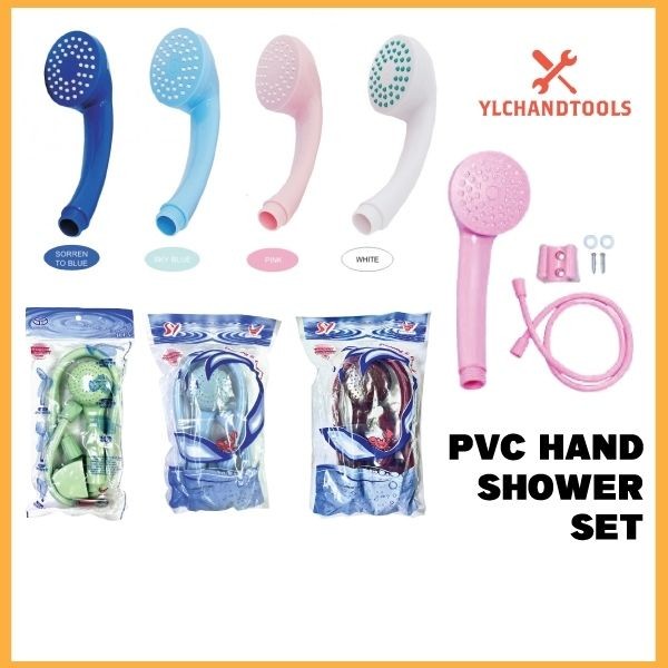 Colourful PVC Shower Set with Hose Bath Hand Shower Bathroom Toilet ...