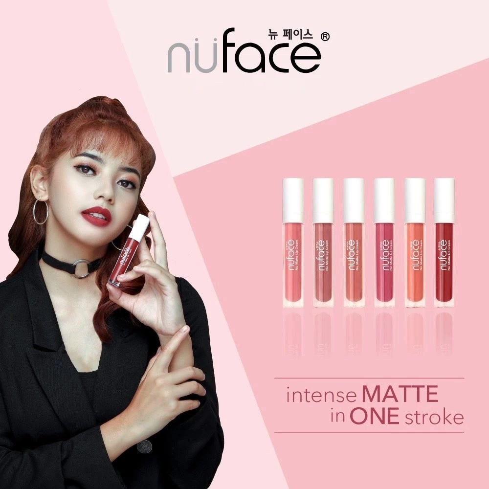 Nuface Nu Matte Lip Cream / Nu Face Lipstick / Merah Jingga Official - Gambar 2