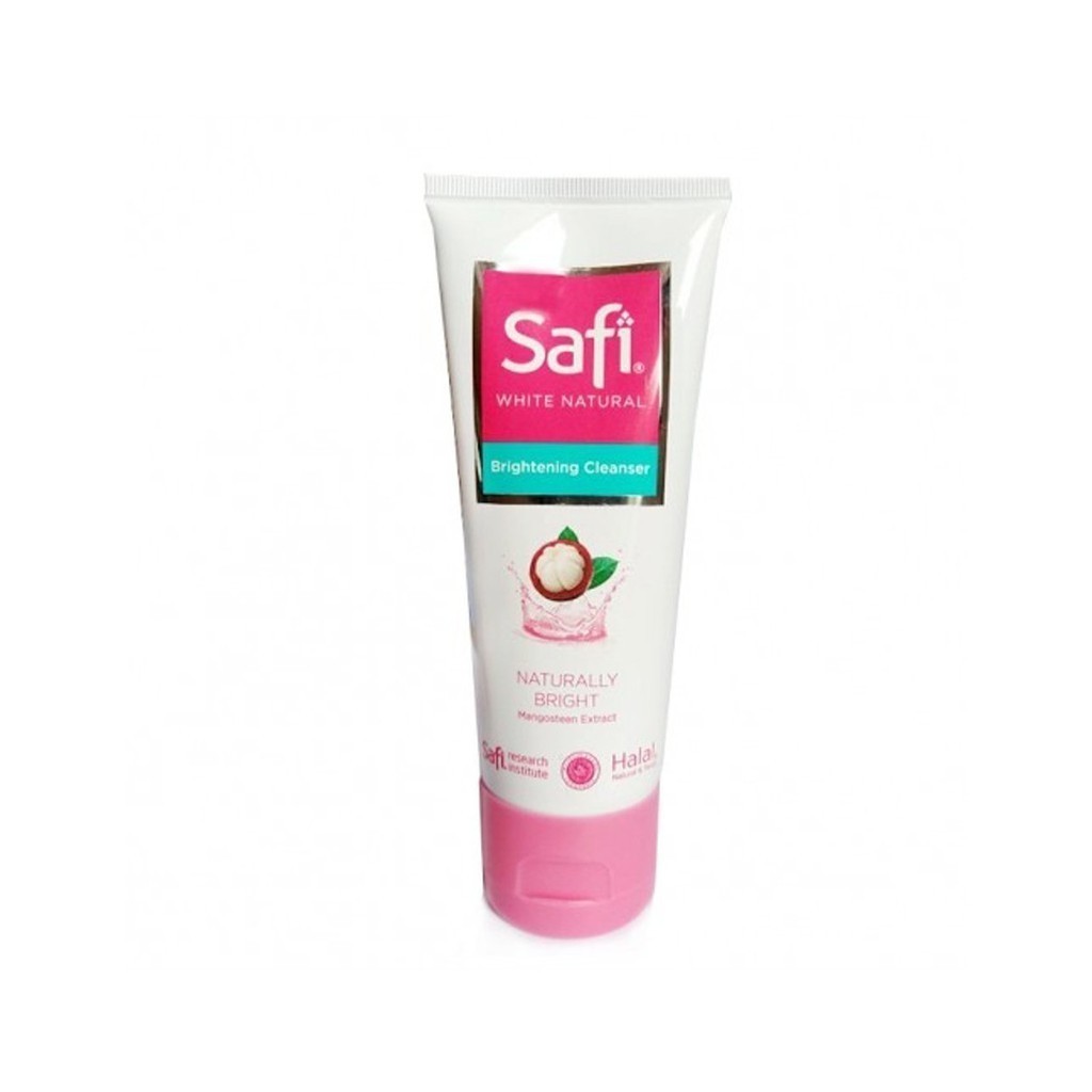 SAFI White Natural Brightening Cleanser Mangosteen Extract 100 gr / Merah Jingga Official - Gambar 3