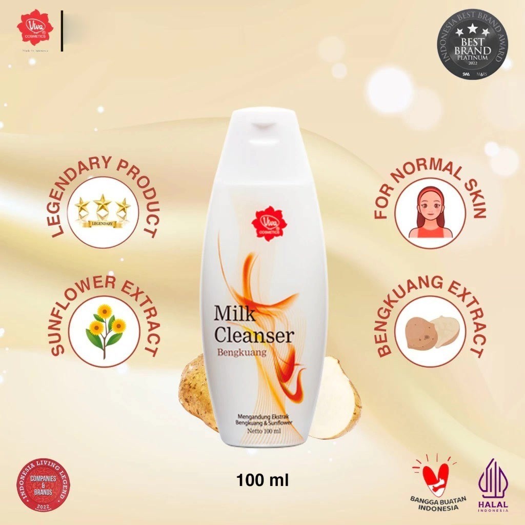 Viva Milk Cleanser Emollient 100 ml & 200 ml / Merah Jingga Official - Gambar 3