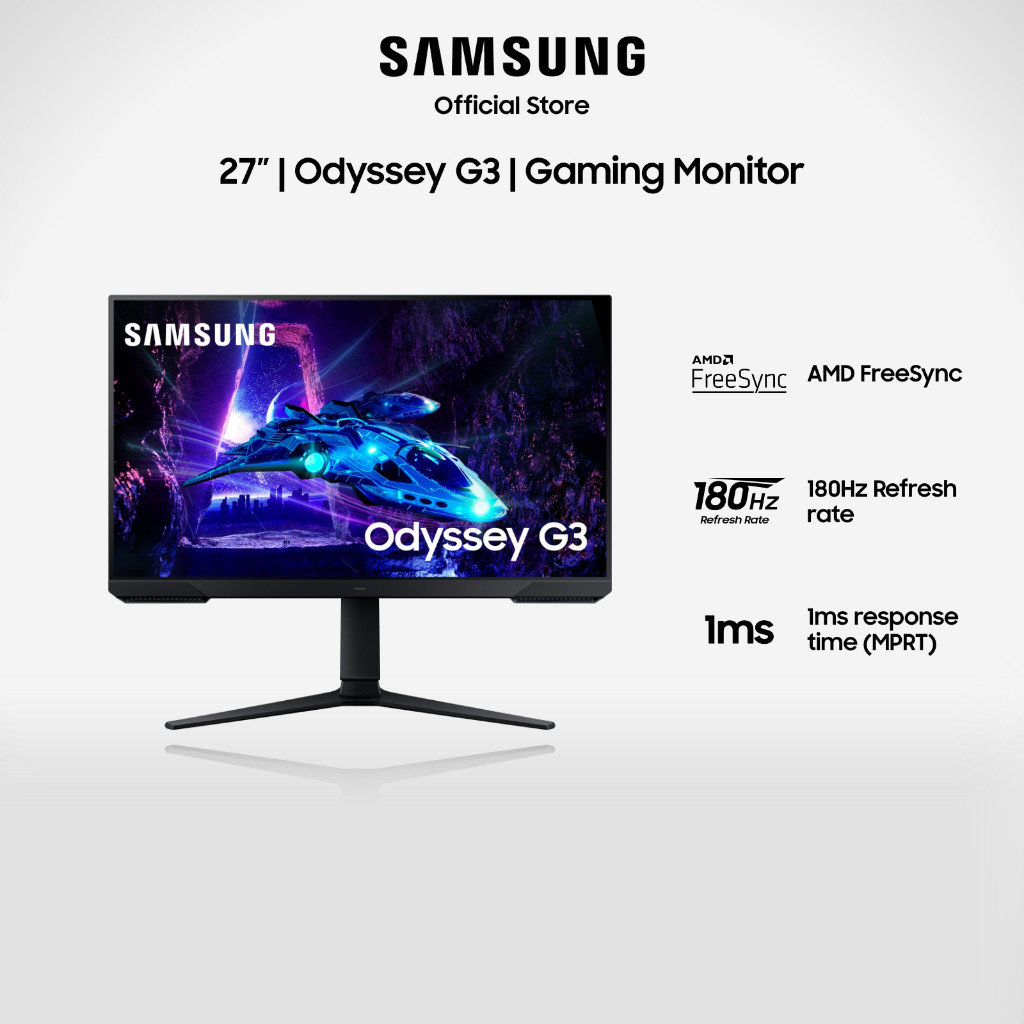 Samsung 27" Odyssey G3 G30D FHD 180HZ Gaming Monitor / LS27DG302EEXXS