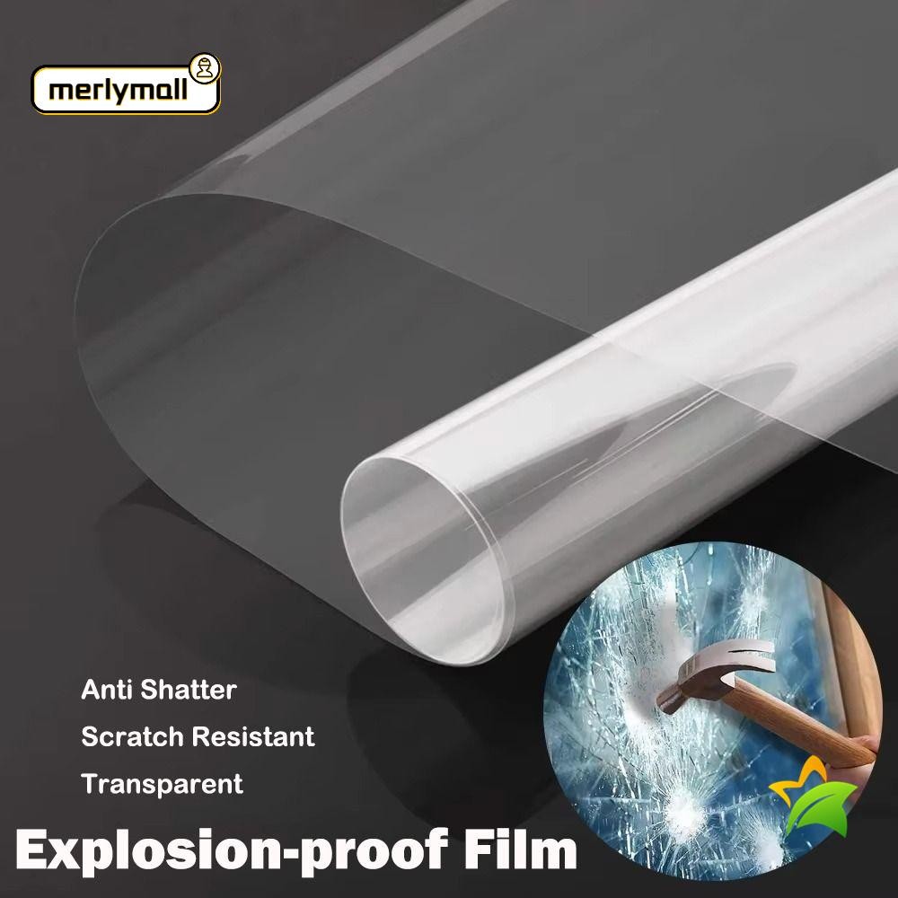 MERLYMALL Safety Window Film, Anti Shatter Scratch Resistant Glass ...