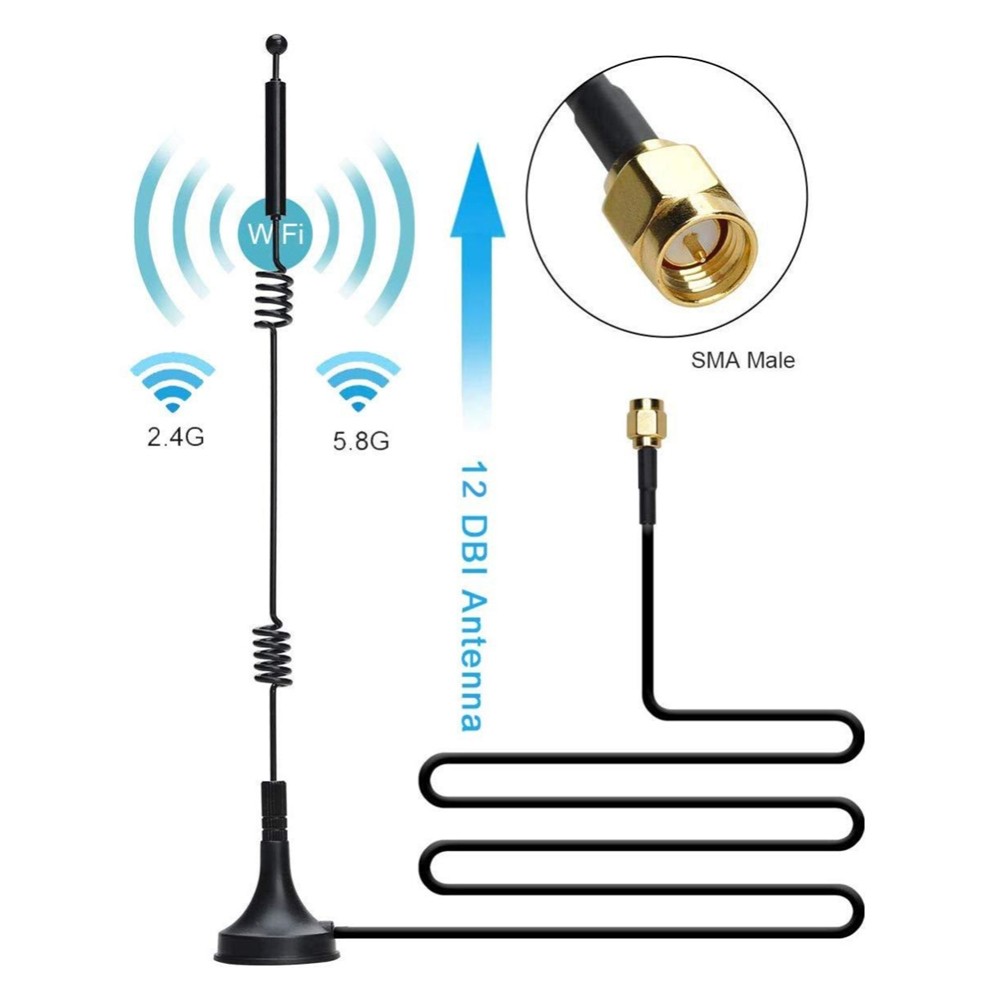 4G LTE Antenna SMA, 12dBi GSM High Gain For Omni Antenna For Huawei ZTE ...