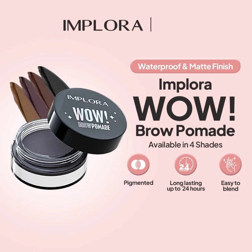 Implora Wow Brow Pomade / Merah Jingga Official - Gambar 2