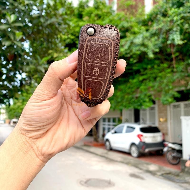 Leather car key case for Ford Ranger XLS, XLT 2014-2017, Ecosport ...