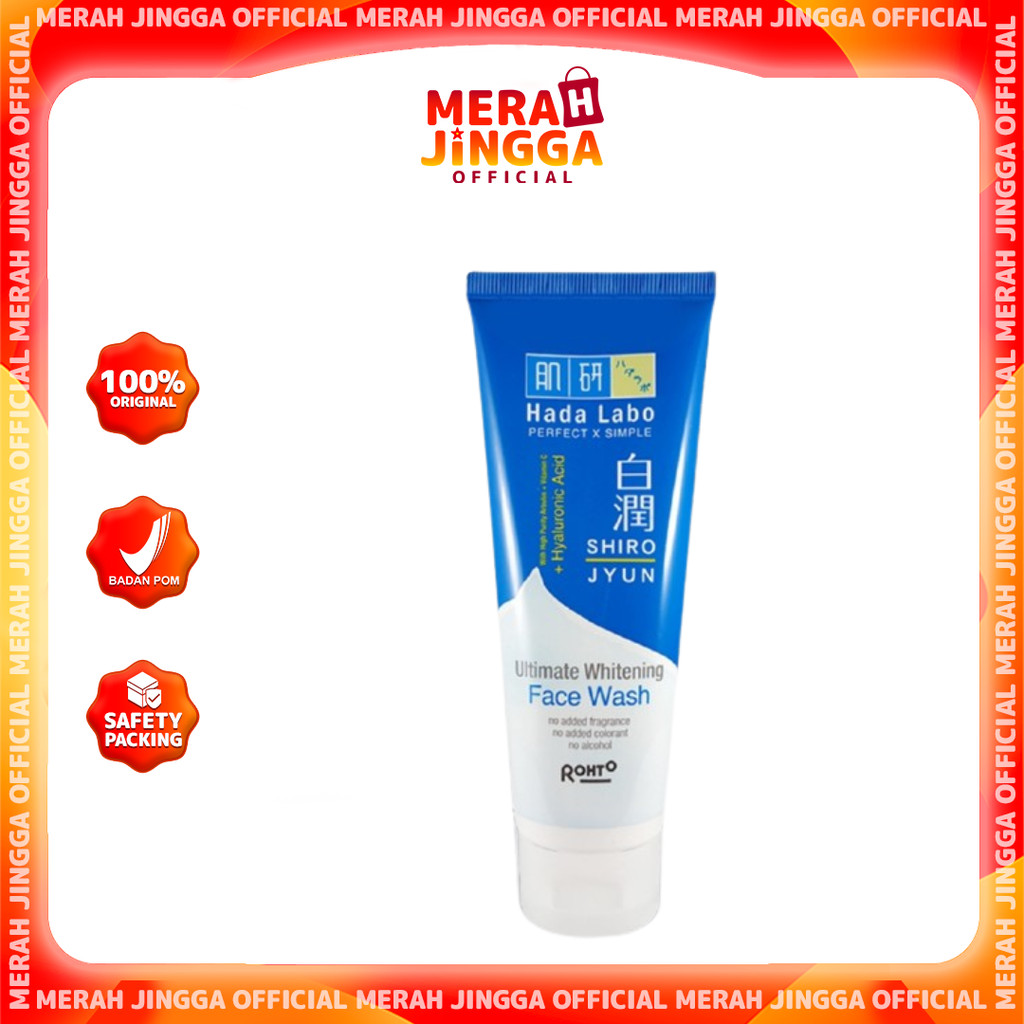 Hada Labo Shirojyun Ultimate Whitening Face Wash / Merah Jingga Official