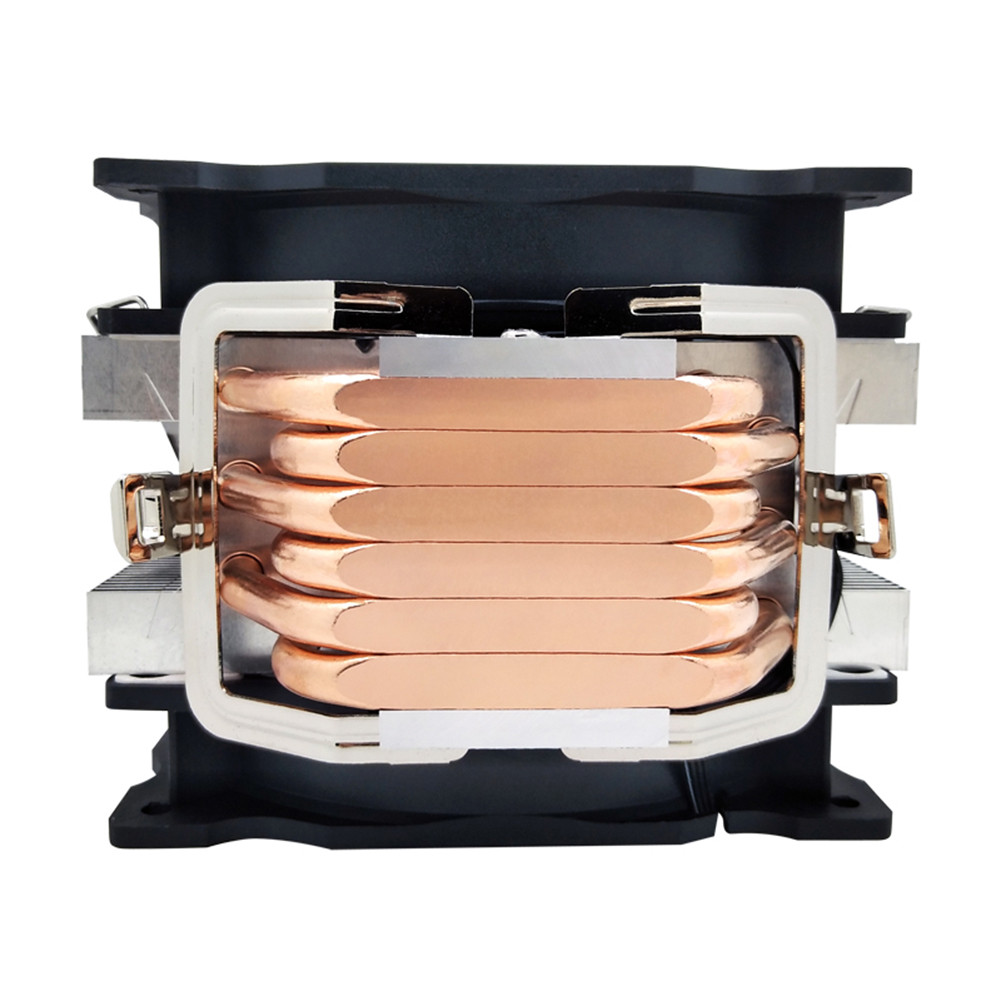 MT6 12cm CPU Cooler Fan 6 Heat Pipes Desktop 4 Pin PWM Heatsink ...