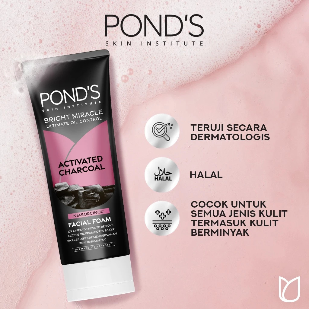 PONDS Pure White Facial Foam 100gr / Merah Jingga Official - Gambar 4