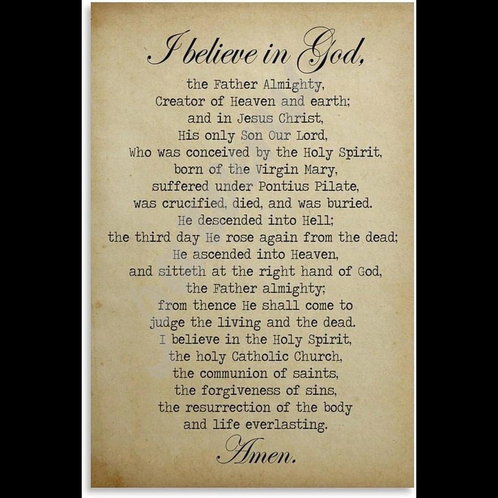 Guttiou Christian Wall Art Apostles Creed Bible Verse Poster Canvas 