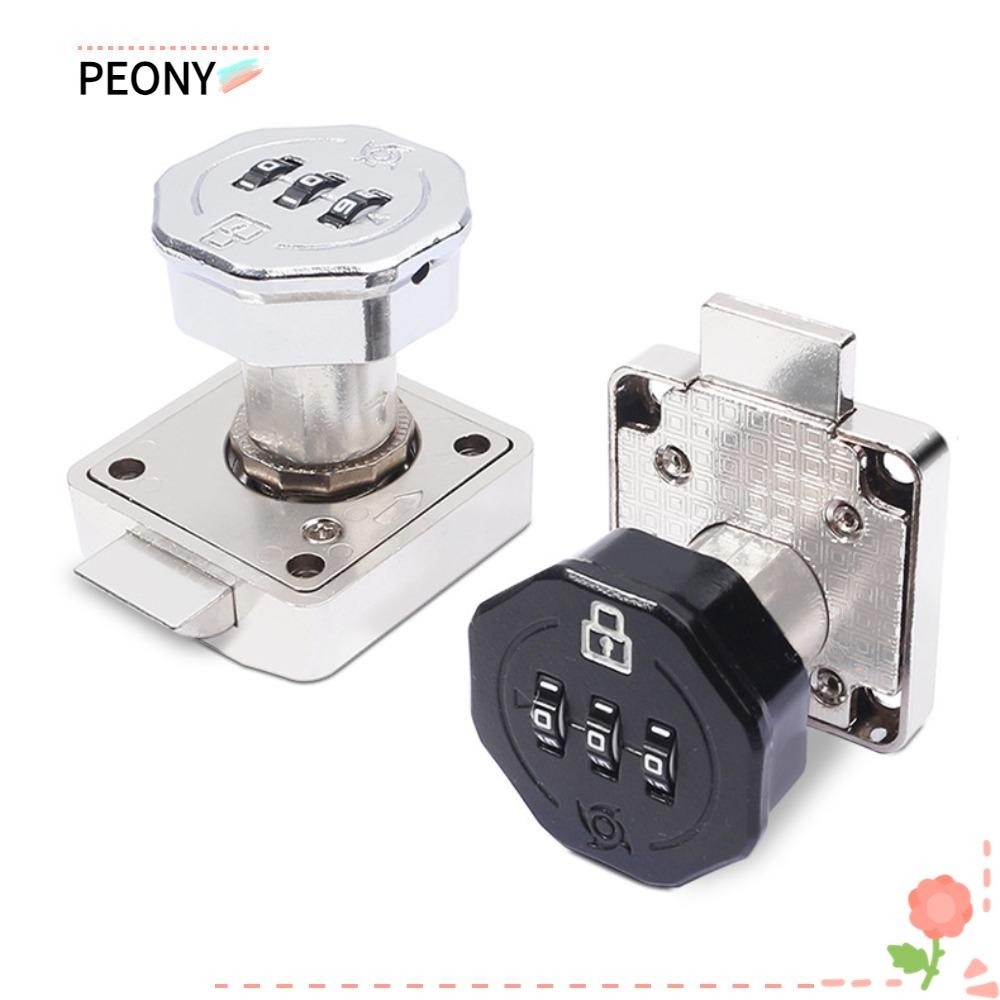 PEONIES Drawer Combination Lock, Zinc Alloy 3 Digital Code Password ...
