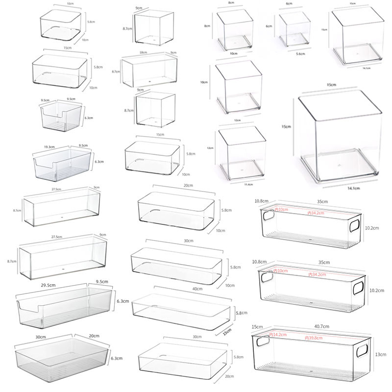[48H Shipping] Acrylic Plexiglass Transparent Storage Box Square ...