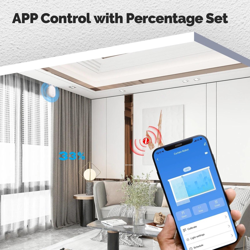 MOES Tuya ZigBee Smart Electric Curtain Robot Timing Auto Opener Closer ...