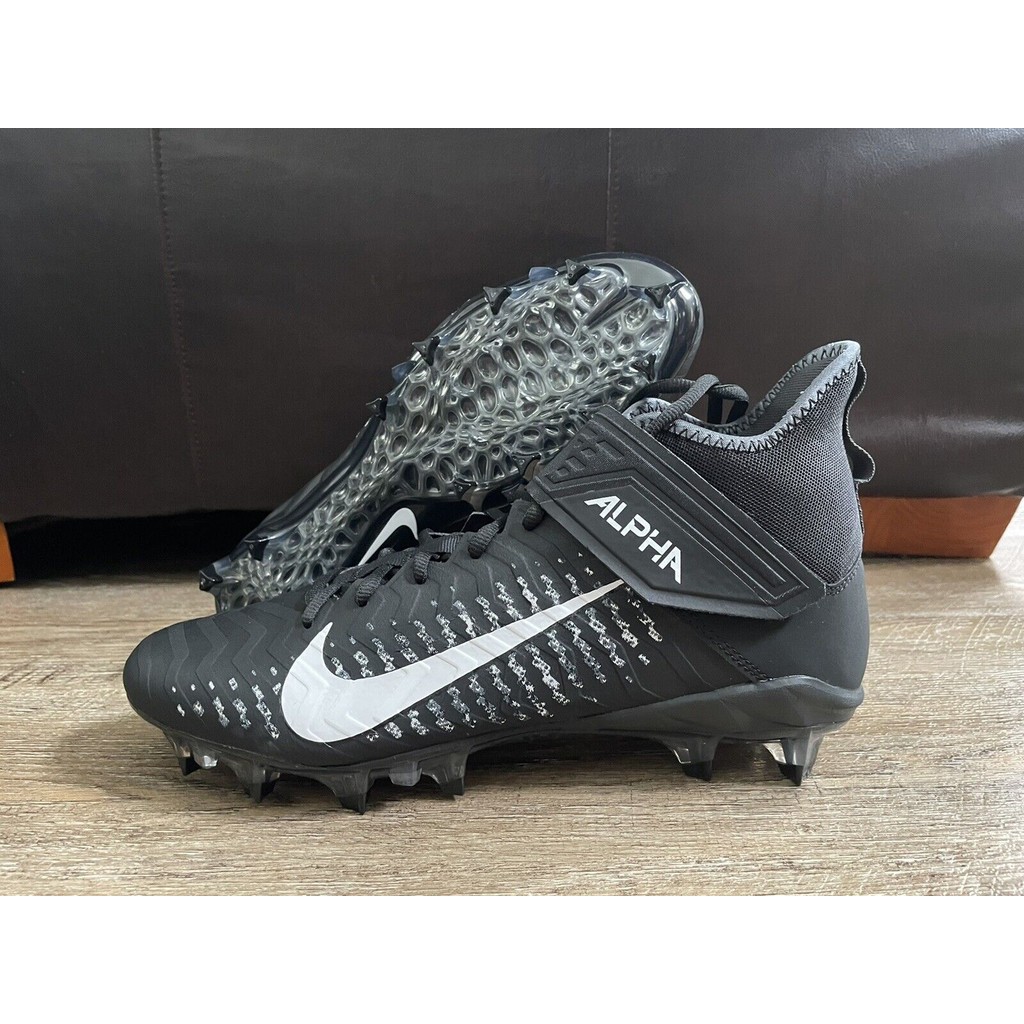 Nike Alpha Menace Pro 2 Mid Mens Football Cleats Black online White AQ3209-002 Size 13