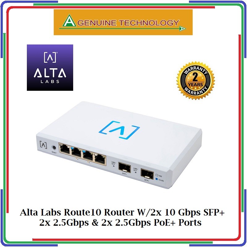 Alta Labs Route10 Router | 2x 10 Gbps SFP+, 2x 2.5Gbps & 2x 2.5Gbps ...