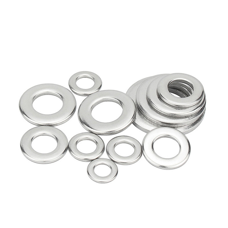 50pcs M6 M7 M8 Stainless Steel Flat Washers – Ultra-Thin Shim Gasket, 304 Stainless, Thickness 0.1mm To 1mm (0.1mm, 6x8)