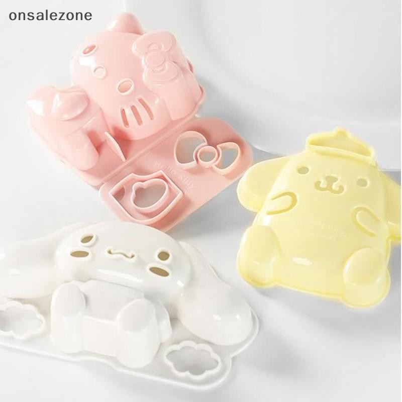 OLE Sanrio Cinnamoroll Hello Kitty Cartoon Rice Ball Mold Bento Mold ...
