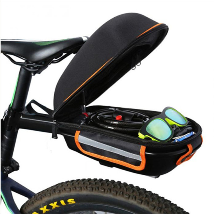 Bicycle Hard Shell Quick Release Rear Rack Bag Carry Bag Tail Box+Rear ...