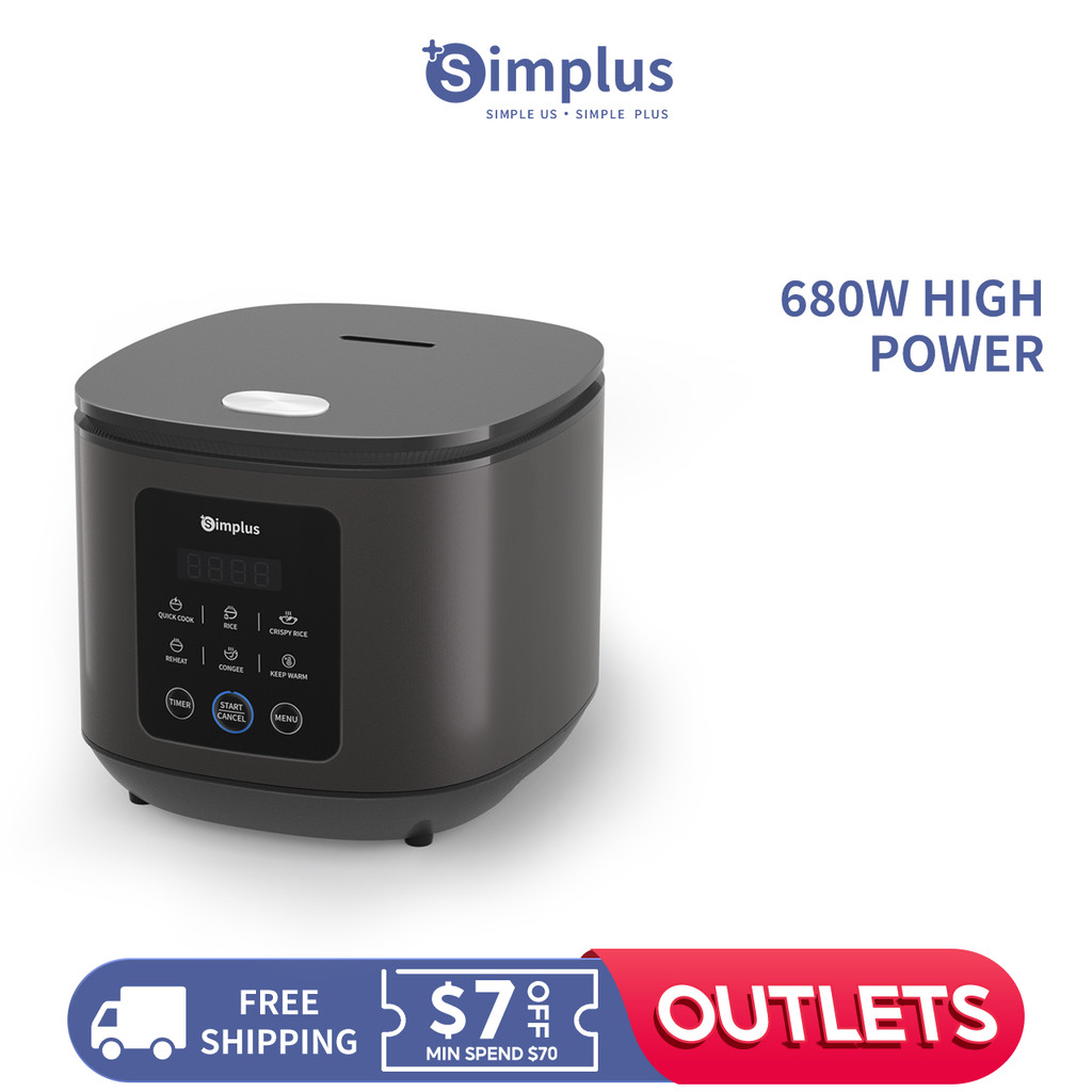 Simplus 4L Rice Cooker For 2-7 People Use 24H Keep Warm 6 Cooking ...