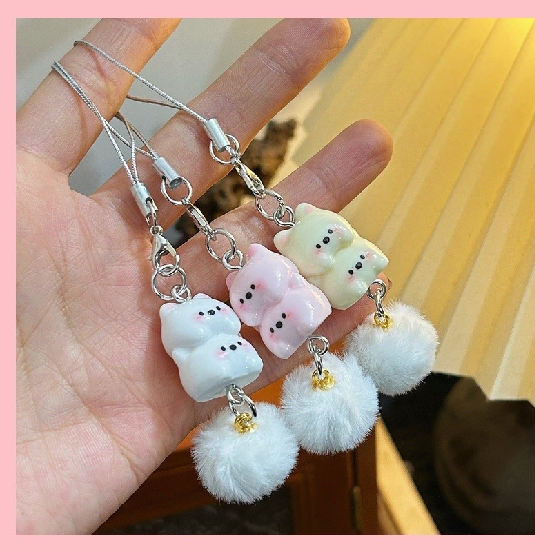 Cute Matching Keychain Cartoon West Highland Hairball Phone Chains Anti ...
