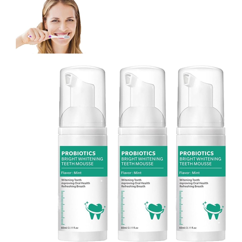 2024 New Probiotics Bright Whitening Teeth Mousse, Herbal Brightening ...