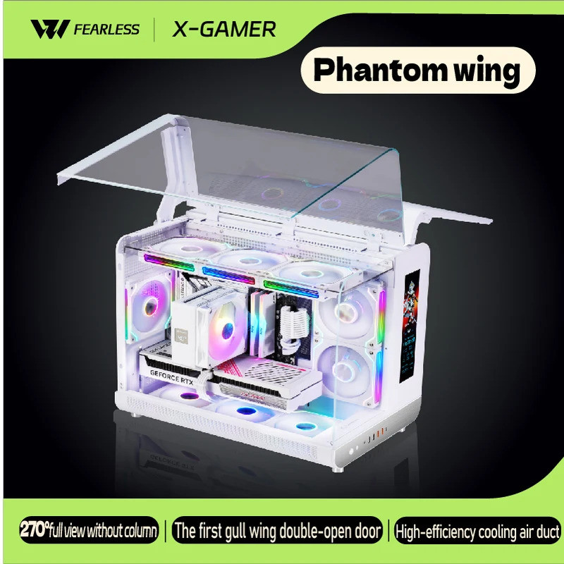 X-GAMERX Future Computer Cases Wings LCD Edition Black Seaview Room ...