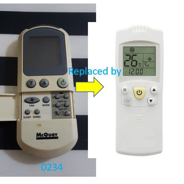 McQuay Aircon Remote Control replacement 0234 | Shopee Singapore