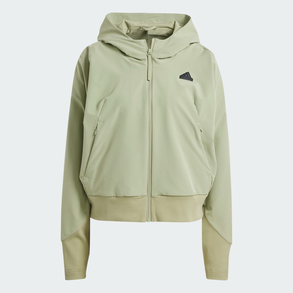 adidas Lifestyle Z.N.E. Woven Full Zip Hoodie Women Green IS9302