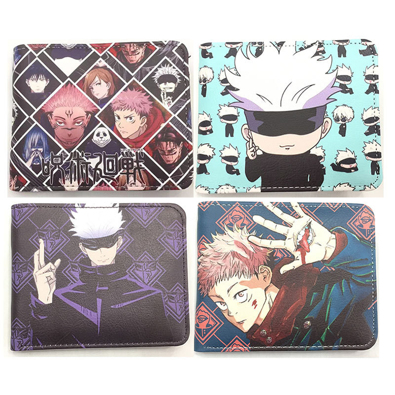 Anime Merchandise Knotweed Yuren Gojo Go PU Leather Print Wallet Spell ...