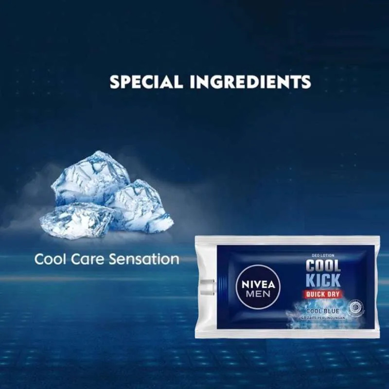 Nivea Deodorant Sachet Men Ice Cool / Hijab Fresh / Extra Brightening / 9ml / Merah Jingga Official - Gambar 4
