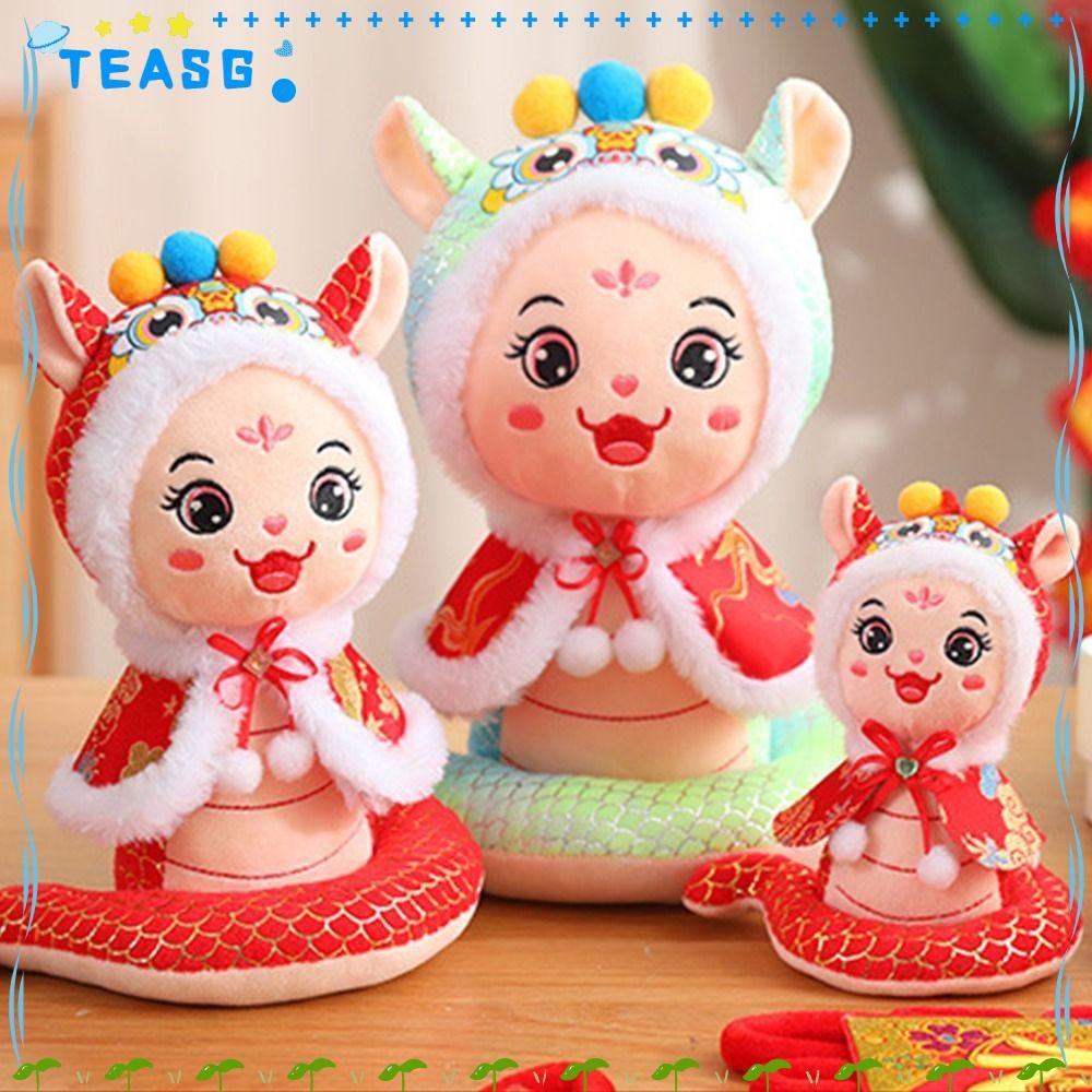 TEASG Stuffed Animals Toy, Year Decor Spring Festival Cloak Snake Doll ...