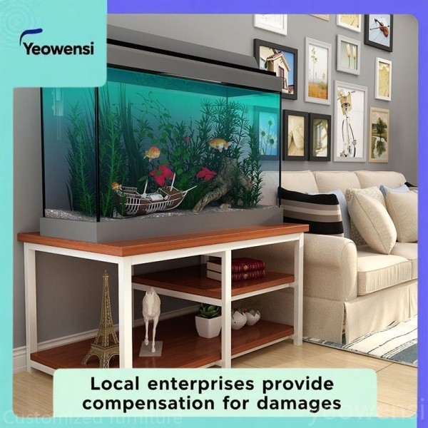 4ft fish tank cabinet stand table furniture frame steel wood base shelf ...