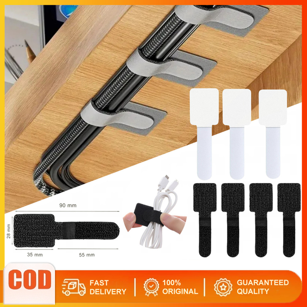 100PCS Reusable Cable Ties Fastening Wire Organizer Cord Rope Holder ...