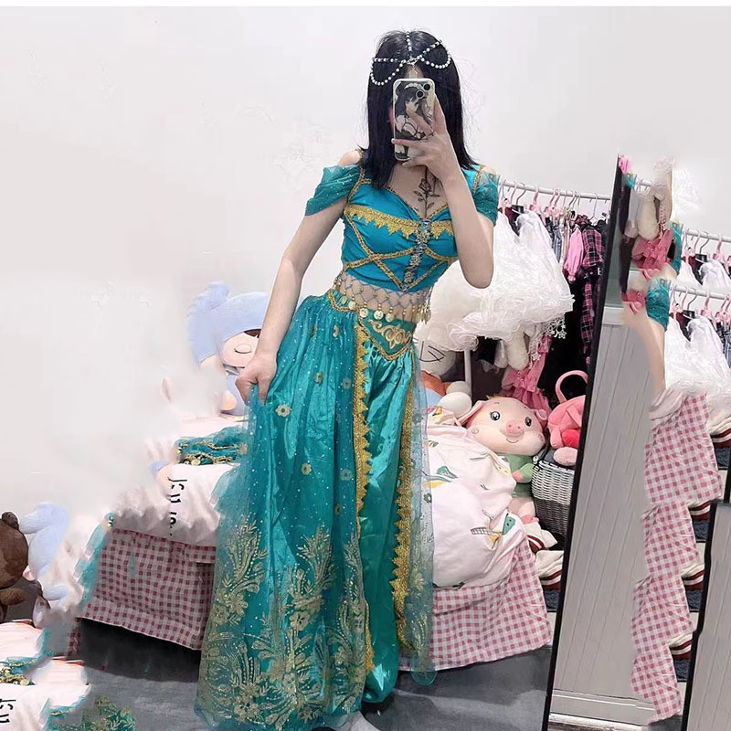 Indian Dance Costume for Women Jasmine Princess cos Exotic Dancewear ...
